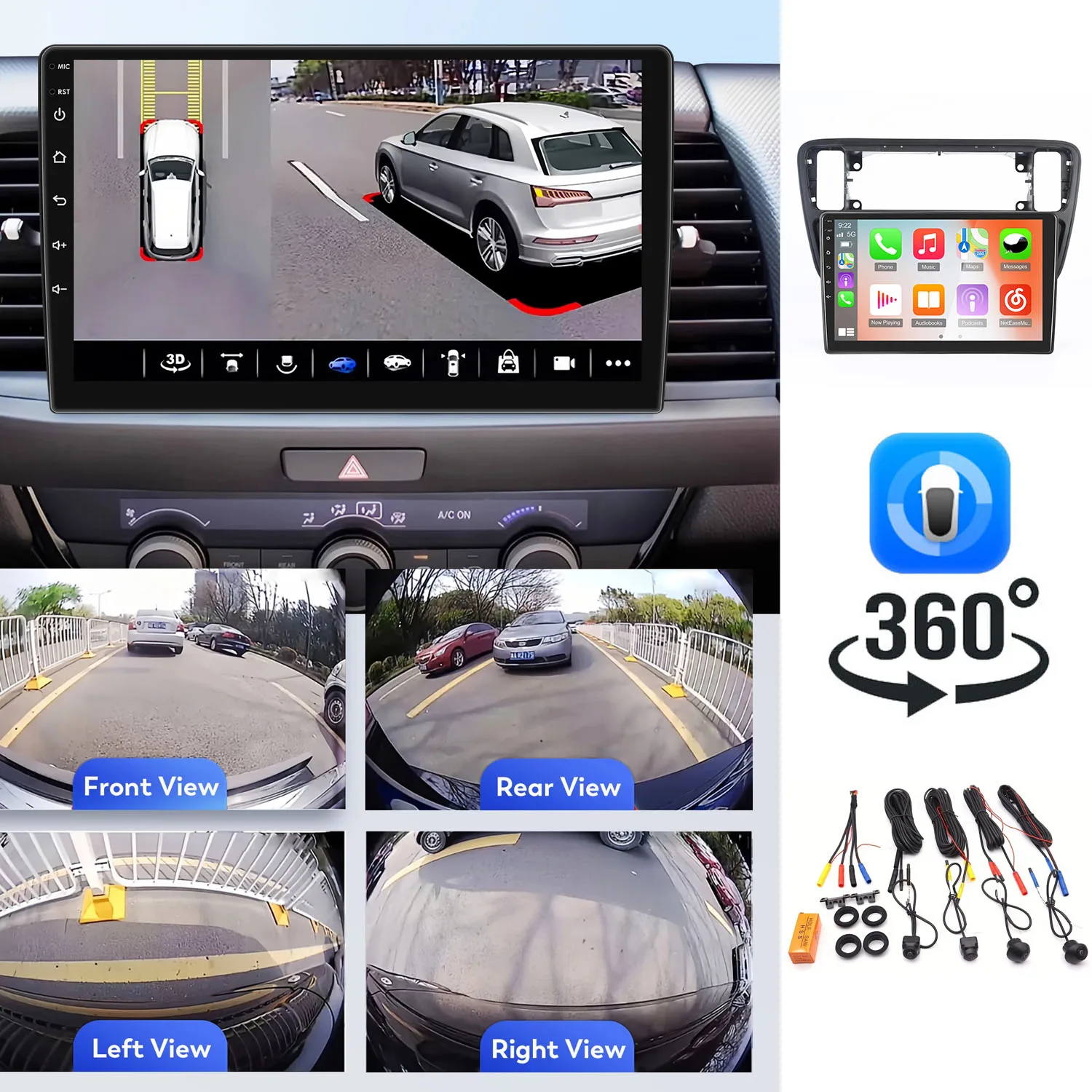 Android Car radio Carpaly GPS Navigation 360° Panorama camera For Skoda citigo E-Citigo/Seat Ibiza/Seat Mii/VW UP e-up e-Load