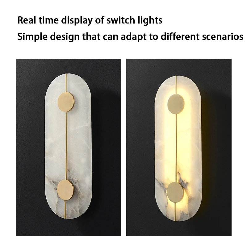 북유럽 대리석 거실 벽 램프, 현대 미니멀리스트 호텔 레스토랑 조명, 침실 침대 옆 LED 장식 조명 기구