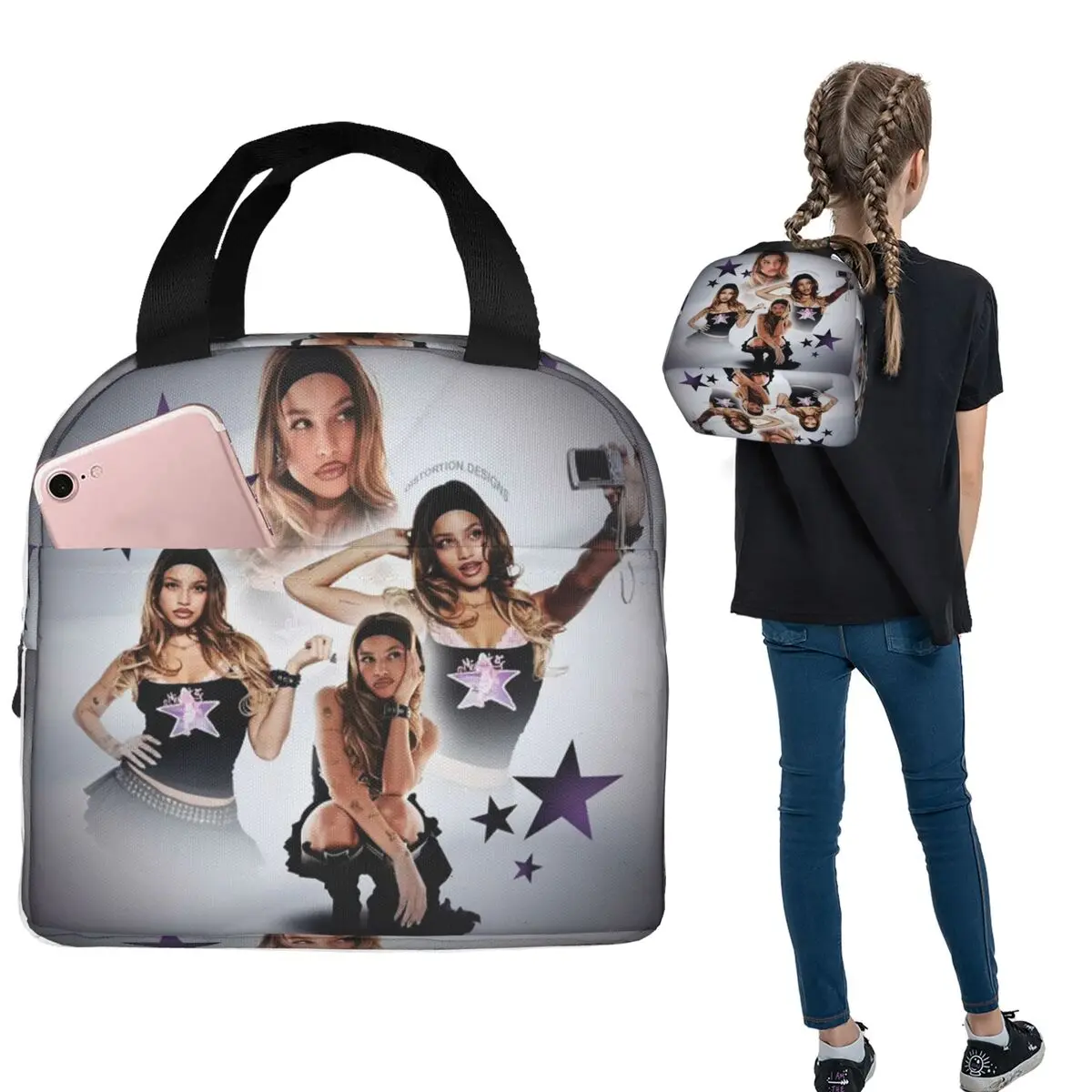 

Emilia Mernes Insulated Lunch Bag for Women Children Leakproof Food Boxes Thermal Lunch Box Tote