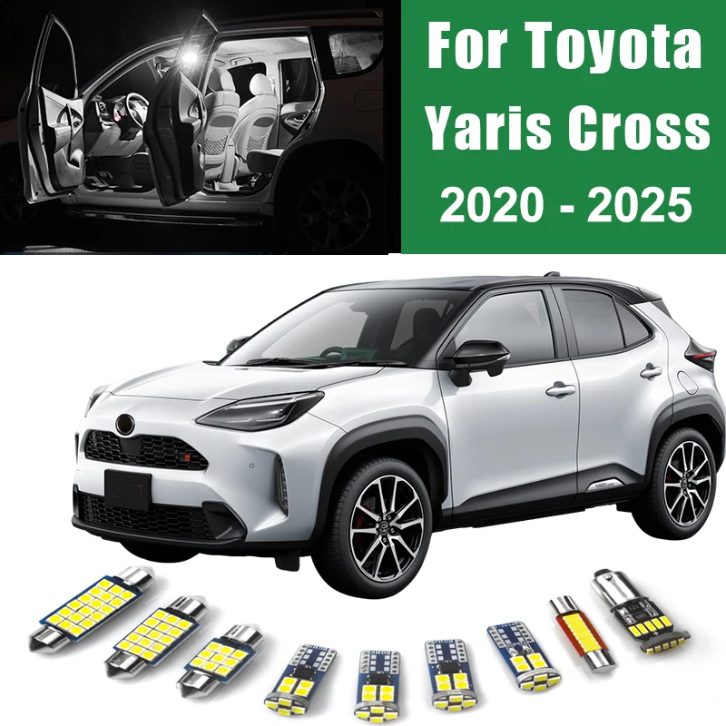 

For Toyota Yaris Cross XP210 2020 2021 2022 2023 2024 2025 Car LED Bulb Interior Dome Lamp Vanity Mirror Trunk Light Accessories