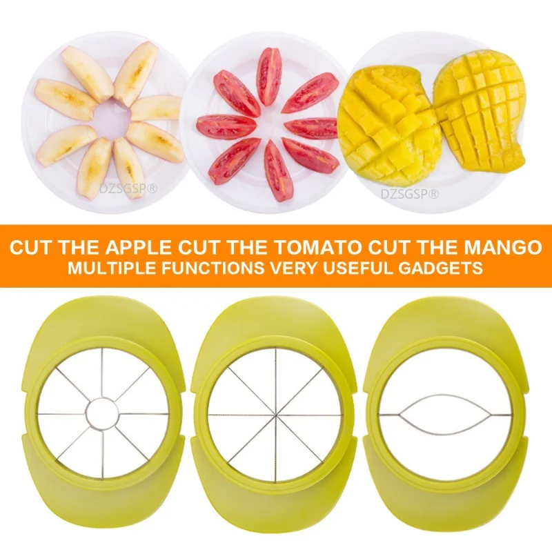 Apple Slicer Mango Slicer and Peach Tomato Slicer Express Interchangeable 3 In 1 Slicer Multifunction Kitchen Gadget