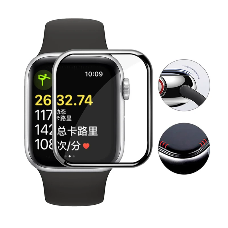 Водонепроницаемая Защита экрана для Apple Watch 6 Se 5 4 3 38 мм 40 мм 42 мм 44 мм, пленка для iWatch 4 6, пленка из закаленного стекла, аксессуары
