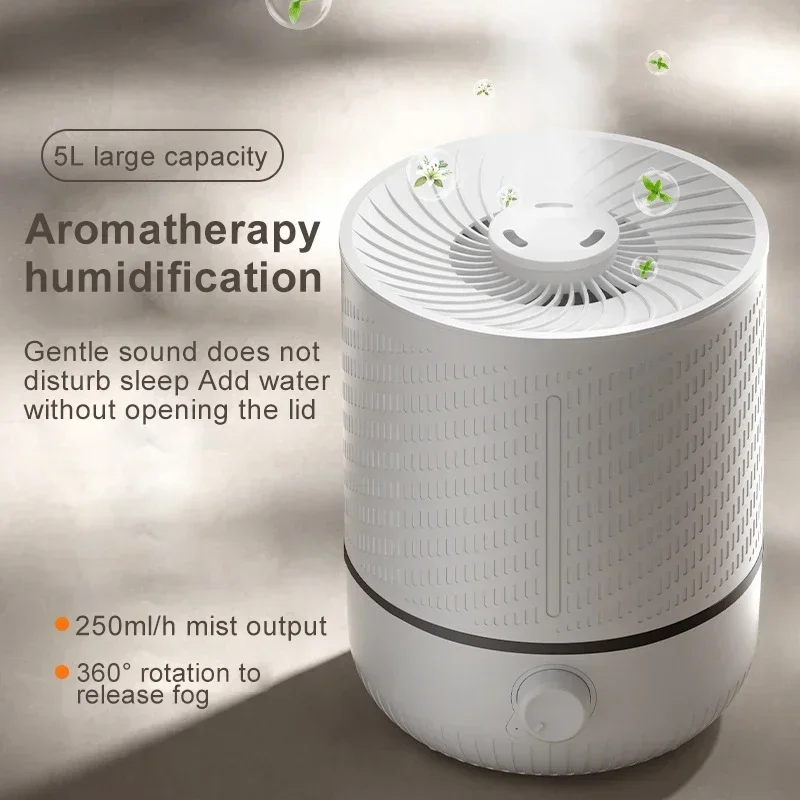 New 5L Large Capacity High Fequency Humidifier Household Large Spray Air Humidifier Aromatherapy Machine For Home Office