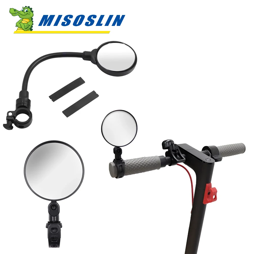 For Xiaomi M365 Pro Safety Tool Handlebar Back Eye Electric Scooter Rear View Mirrors 360° Rotatable/Adjustable Rearview Mirror