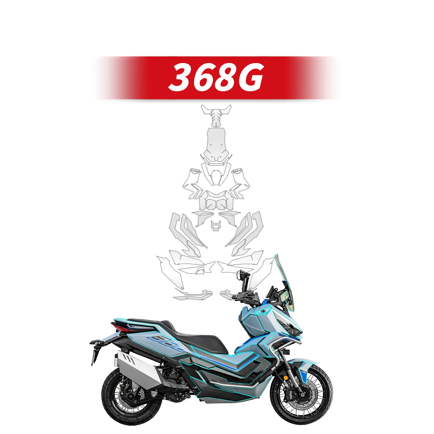 

For ZONTES 368G Motorcycle Full Body Transparent Protective Film Kits Of Bike Accessories Protection Stickers Decals