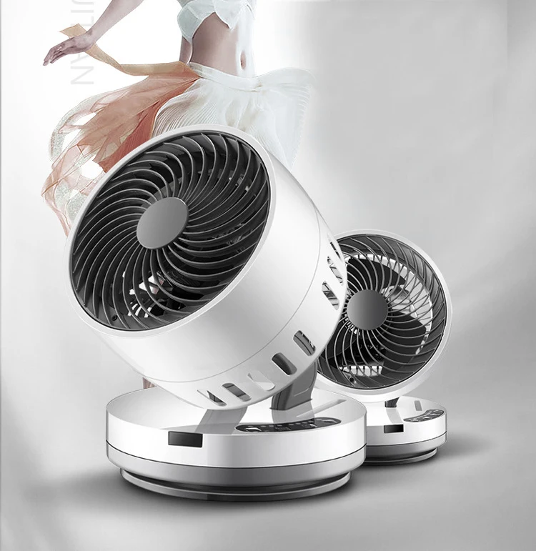 مروحة كهربائية صامتة لسطح المكتب، مروحة ذكية لتدوير الهواء، جهاز تهوية منزلي صغير للتحكم عن بعد