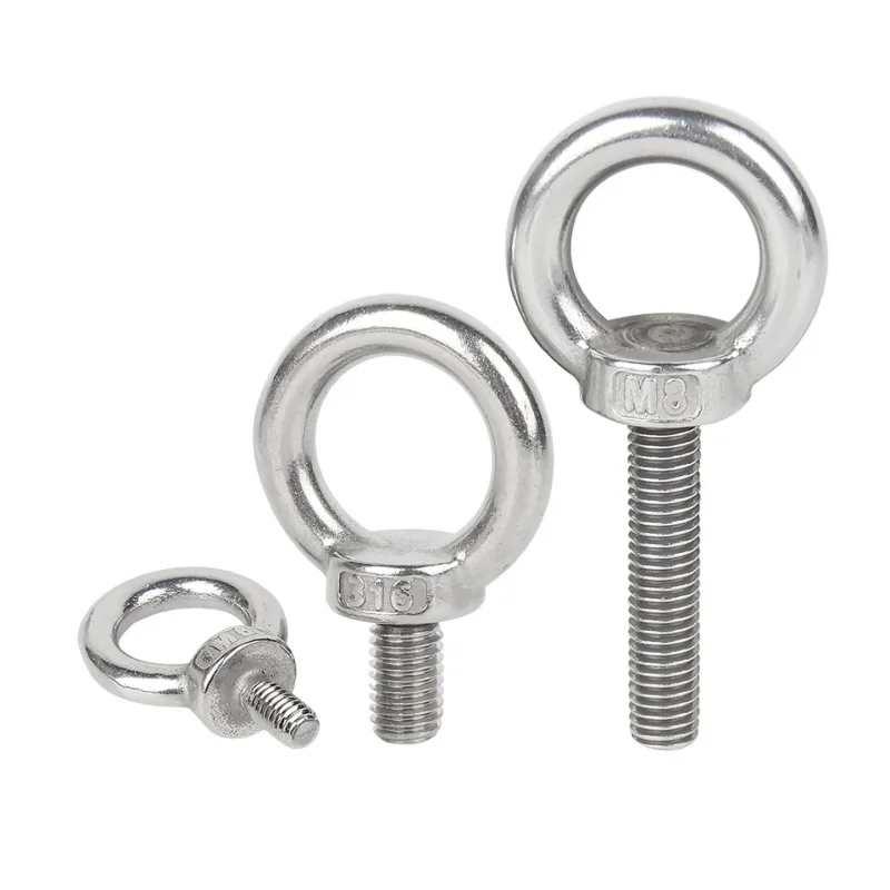 316 Stainless Steel M5 ~ M36 Ring Eye Bolt for Rigging and Lifting Applications Length 12~55 mm