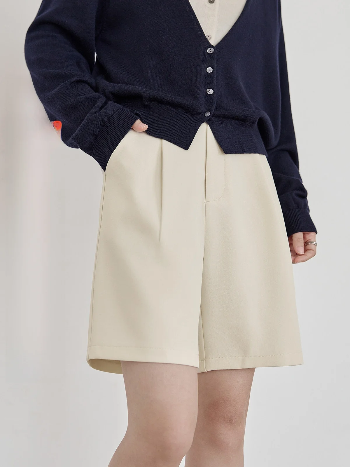 

Брюки HuiXi Apricot, повседневные, женские, весна 2026, свободные, универсальные, с высокой талией, прямые, для офиса, в корейском стиле, простые