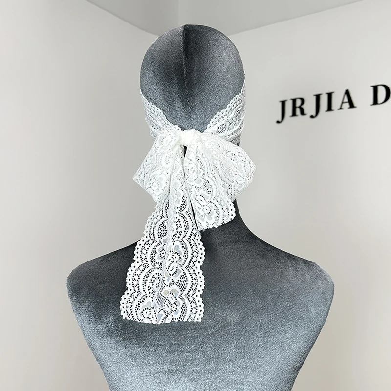 Latin Dance Lace Headband Women Dancing Accessories Elastic Black Hair Band Cha Cha Rumba Samba Dance Practice Headwear DNV20338