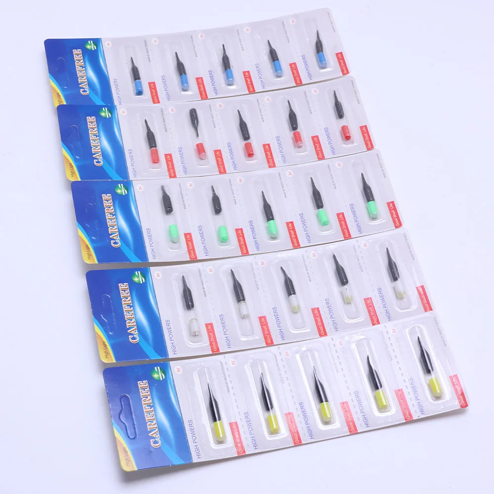 10 Stück LED-Elektronische Angelstopper ohne Batterie, Superhelle Nachtangel-Leuchtköpfe, Universelles Schwimmzubehör – Detail 5