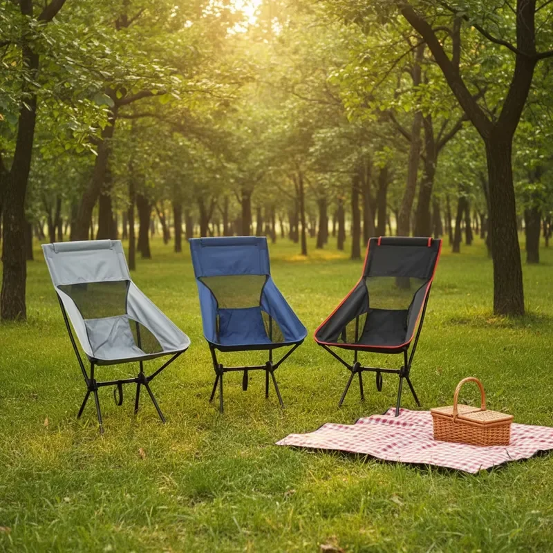 for BSCI Factory Customization Modern High-Back Ultralight Eco-Friendly Fabric Folding Chair