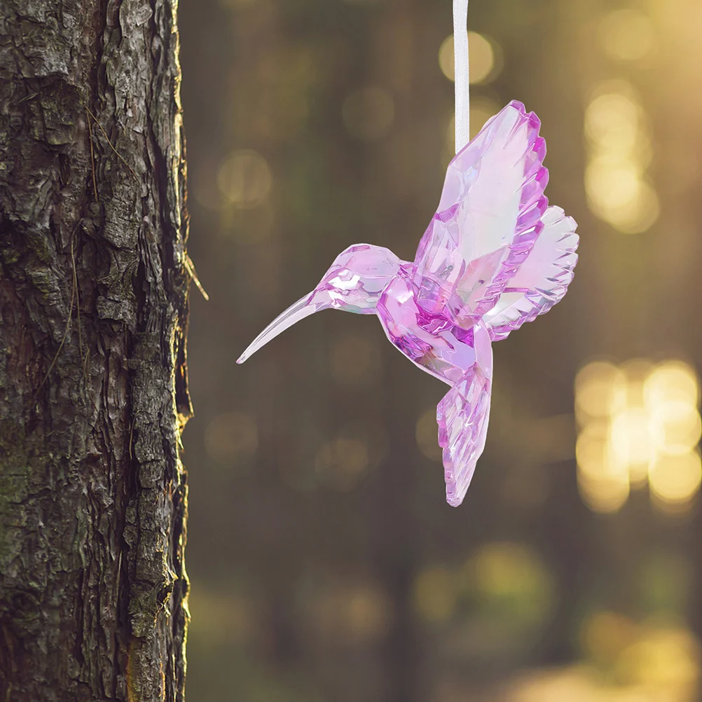 

6Pcs Colored Hummingbird Decors Acrylic Pendant Ornament Home Ceiling Party Decoration Hummingbird Ornament