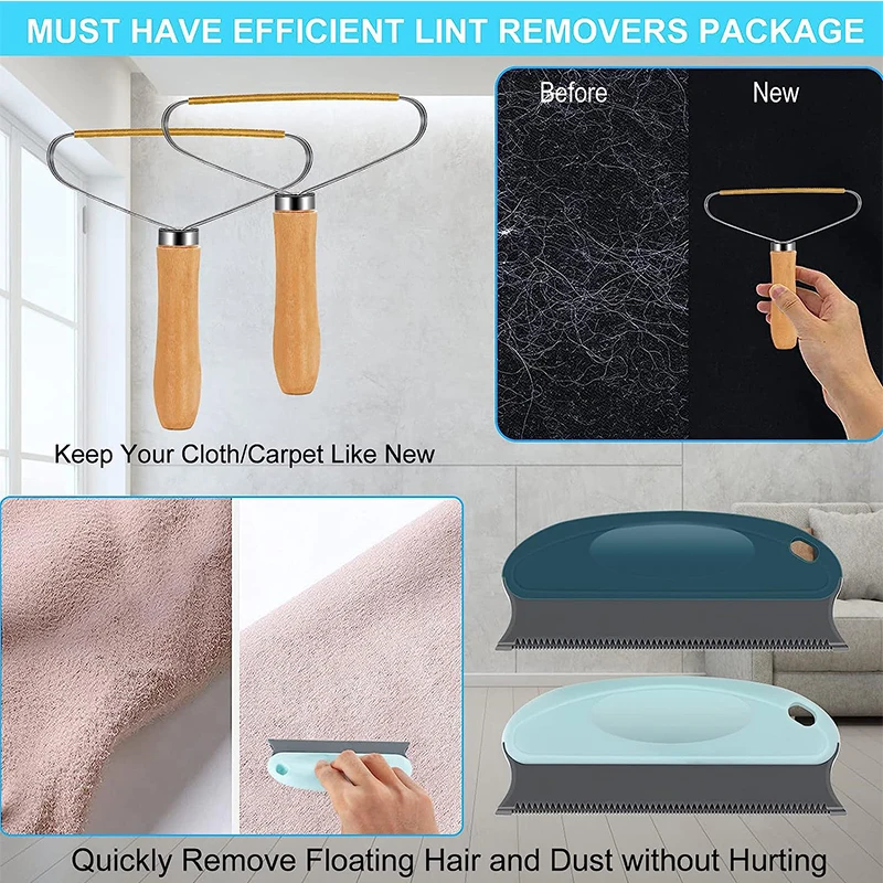 1Pc Hair Remover Brush Cleaning Brush Sofa Fuzz Fabric Dust Removal Pet Cat Dog Portable Multifunctional Household Fur Remover