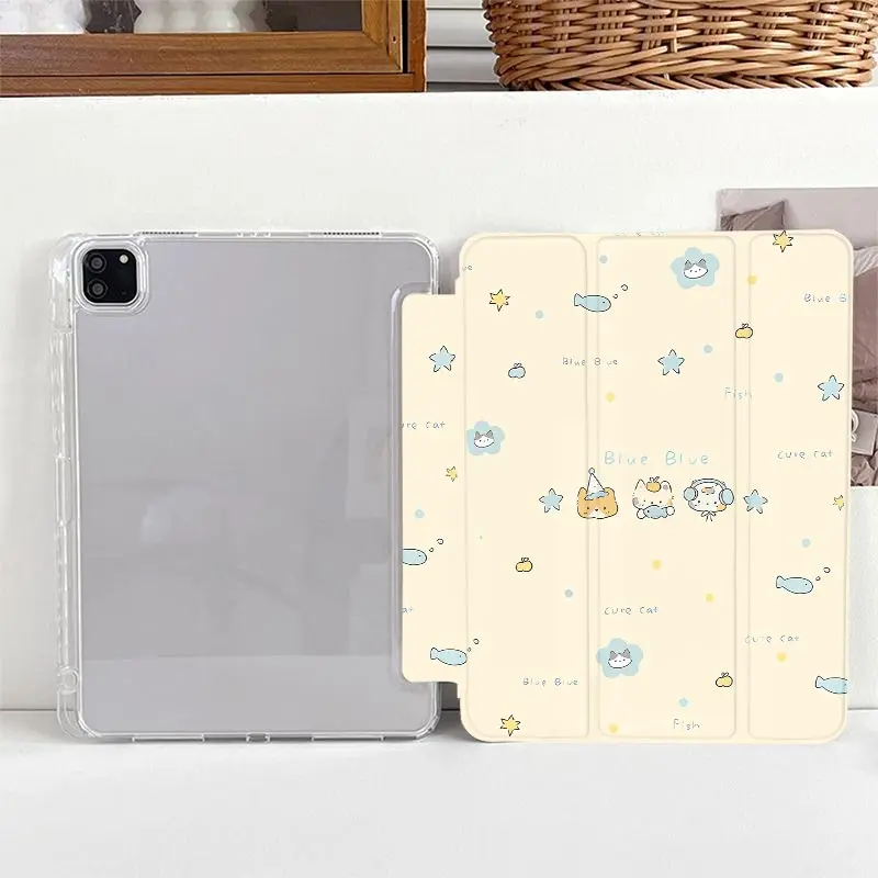 Clear Tri-fold TPU Flip Case for Xiaomi Pad 7/7Pro 8/8Pro 11.2 inch Redmi Pad SE 11 inch Xiaomi Pad 5/5Pro 6/6Pro 11 inch