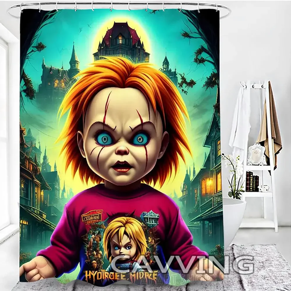 Funny Chucky  3D Print  Shower Curtain Waterproof Bathroom Curtain Anti-slip Bath Mat Set Toilet Rugs Mats Home Decor    H03