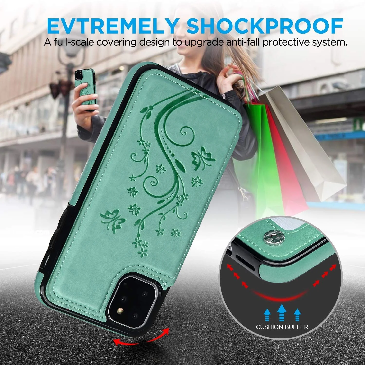 Lucky Butterfly Flower Embossing Magnetic Wallet Case For iPhone 14 Pro Max 13 12 11 Pro SE 2022 2020 X XR XS Max 8 7 6 6S Plus