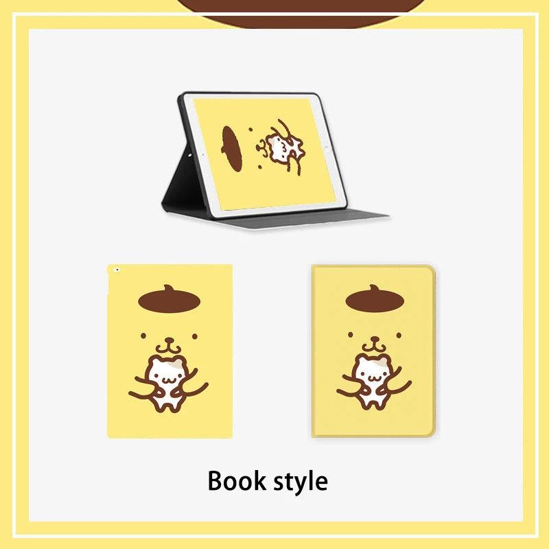 For iPad Air 4 Case 2020 iPad 10.2 9th 8th Generation Case Cartoon Pom Pom Purin iPad Pro11 Case 2021 Mini 6 10.5 Air2 9.7 Cover