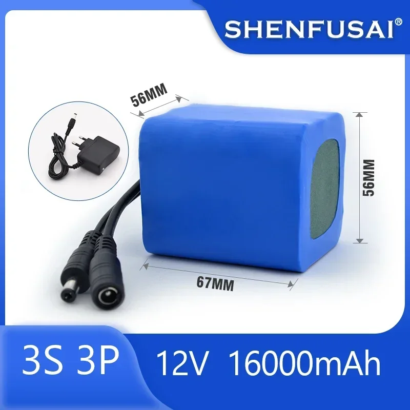 100% New Original 12V 8AH 18650 Lithium Battery 12.6V 8Ah Li-ion Battery Suitable for Electrical Equipment 3s3p