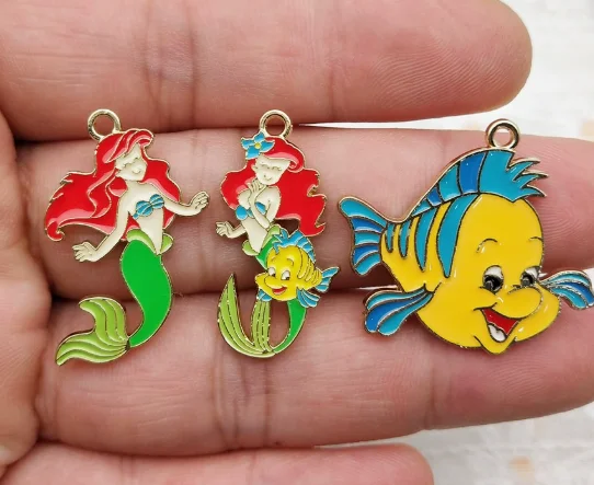 Lot 10 Pcs  Cartoon  Charms Jewelry Making  Earrings Pendants Necklaces Bracelets DIY Accessories gift