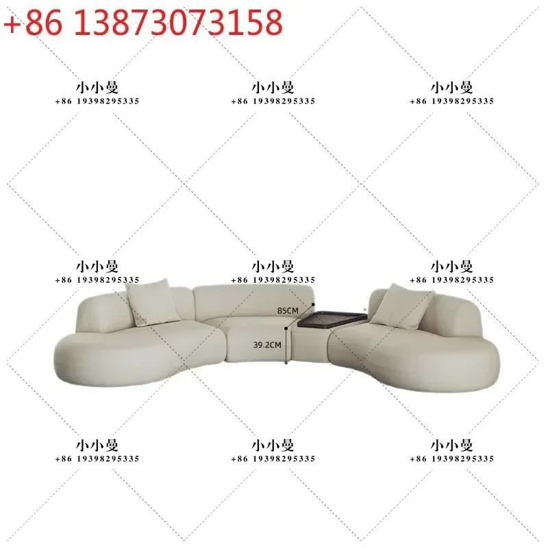 Curved special-shaped office Business meeting guest negotiation Sales office Hotel lobby sofa