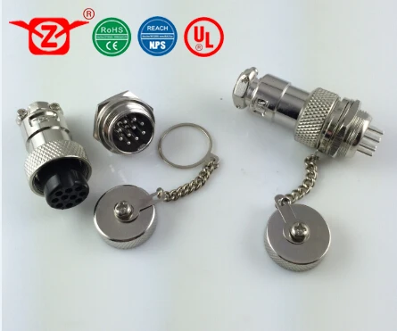 1 قطعة موصل قابس الطيران موصل 16 متر 2A 3-4-5 6 7 8 9 10 دبوس GX16 أنثى التوصيل #3