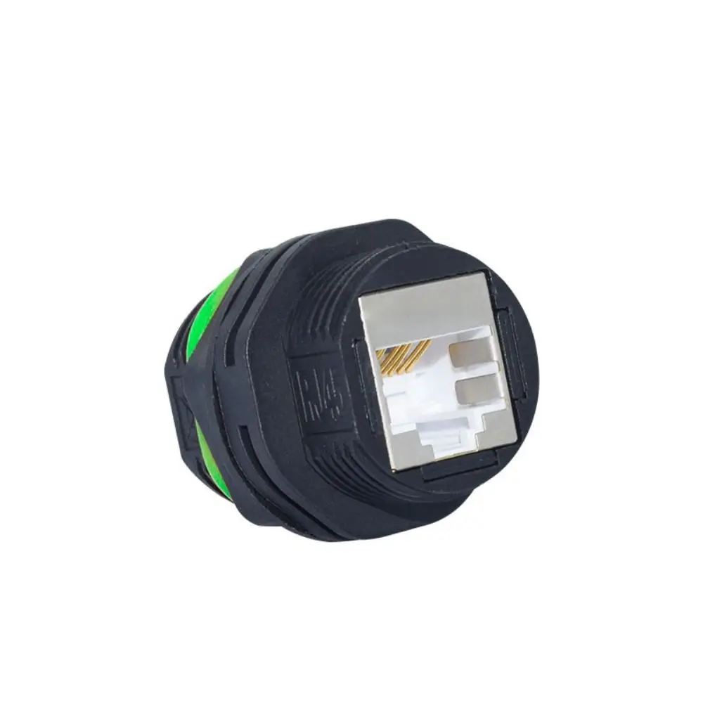 Female Socket IP68 Waterproof RJ45 Connector Shielded 8 Core Network Extension Cable Dual Size M20 M23 Shielded CAT6A Socket