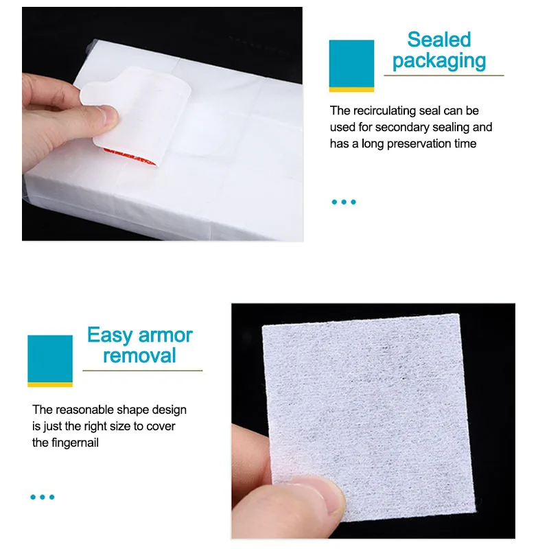 새로운 400/540/1000개 린트 프리 매니큐어용 냅킨 네일 코튼 와이프 네일 젤 리무버 와이프 네일 클리닝 도구 XJ06