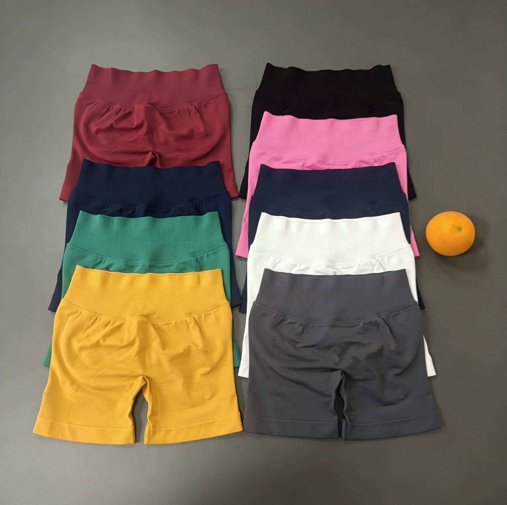 Women Fitness Shorts High Waist Butt Lifting Seamless Soft Stretchy Hip Shaping Daily Casual Yoga Gym Running Training Shorts