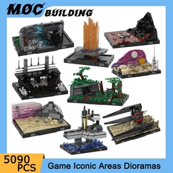 MOC Space War Series Famous Movie Scene Model Building Blocks Duel On Fates Battle Diorama Architecture Bricks Assemble Toy Gift