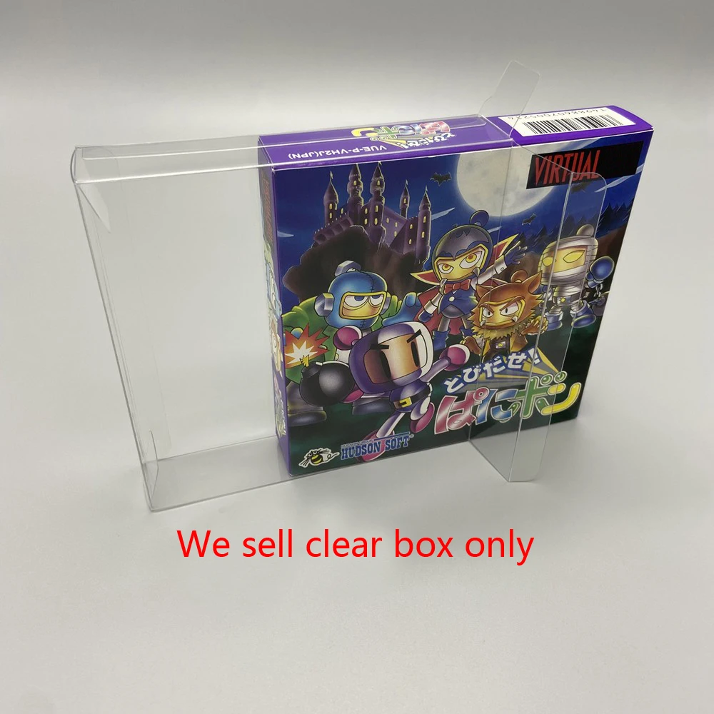 Clear transparent box cover For VIRTUAL BOY VB game display storage PET protective box