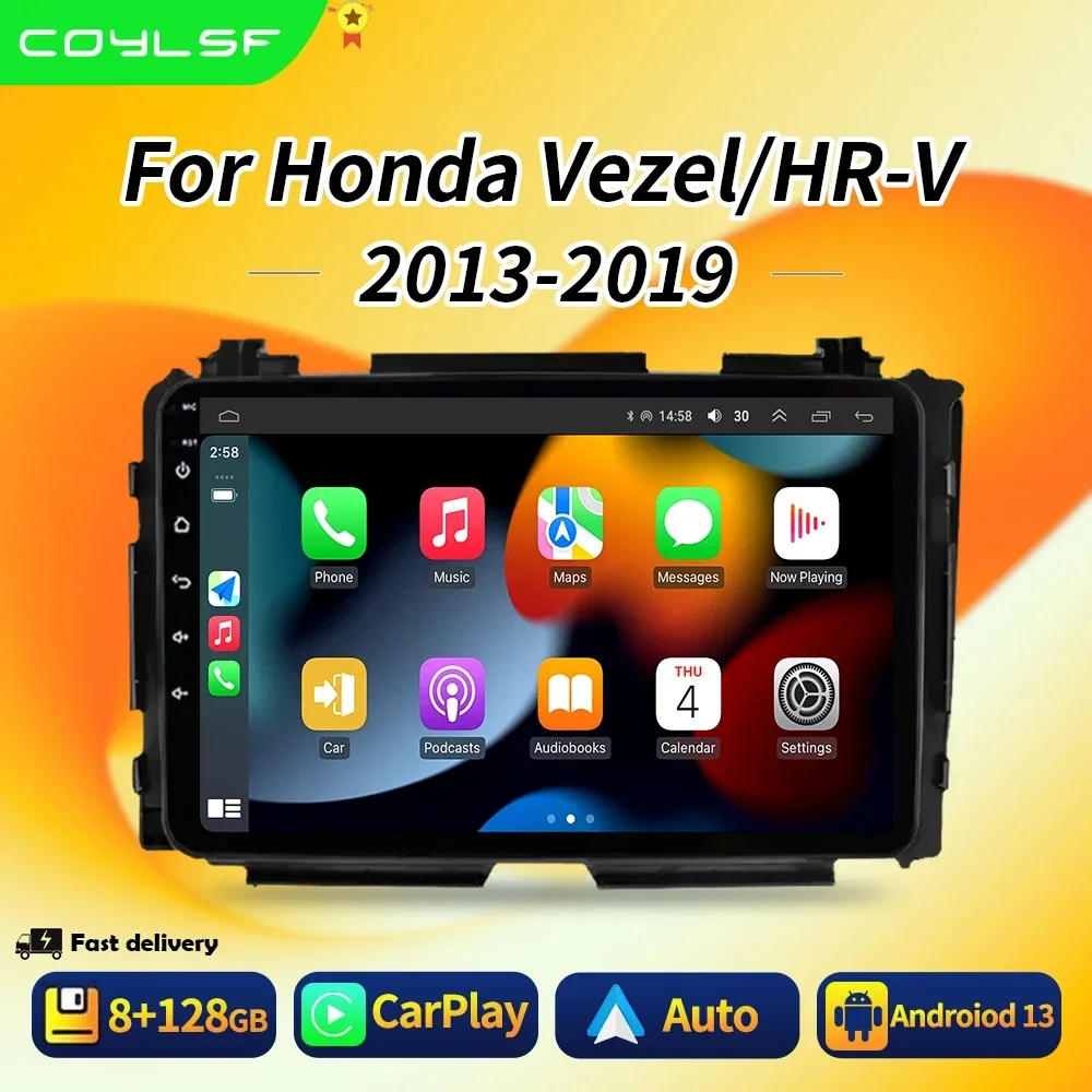 

4G For Honda HR-V HRV XRV Vezel 2013 - 2019 DSP Android 13 Car Radio GPS Bluetooth Multimedia Player Autoradio Carplay Video