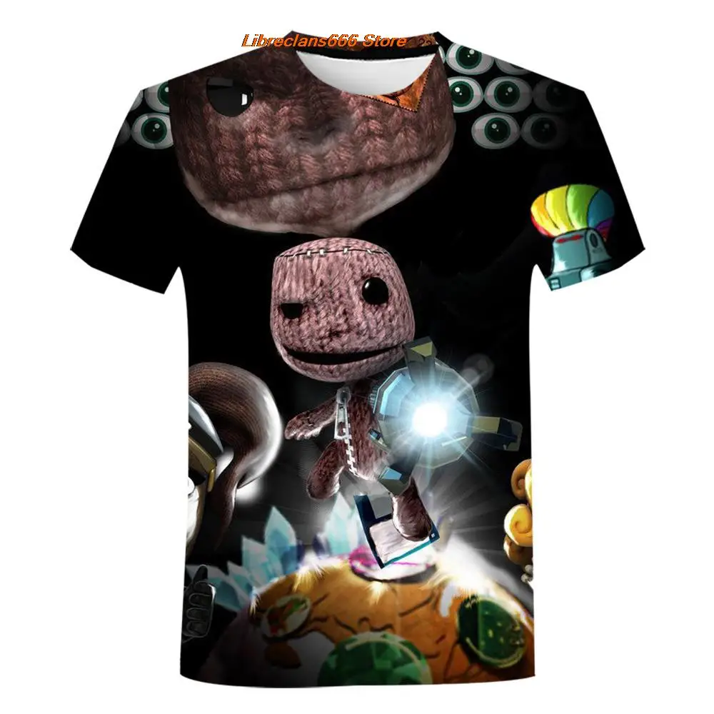 Lustige Sommer Sackboy kleinen großen Planeten Anime Spiel 3d T-Shirt Mode Kinder lässig T-Shirt Junge Mädchen Unisex T-Shirt Kinder Tops