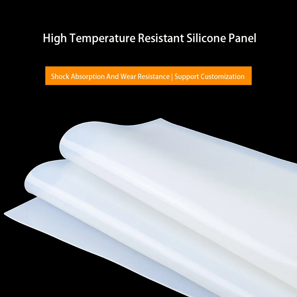 Translucent Silicone Rubber Sheet High Temperature Resistant Silicone Mat Home Industry 50x50 100x100 200x200 500x500 500x1000mm