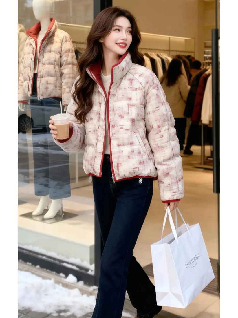 

Утепленная хлопковая куртка для женщин: очень милое зимнее пальто маленького размера, модное, с плетеным капюшоном и застежкой-молнией