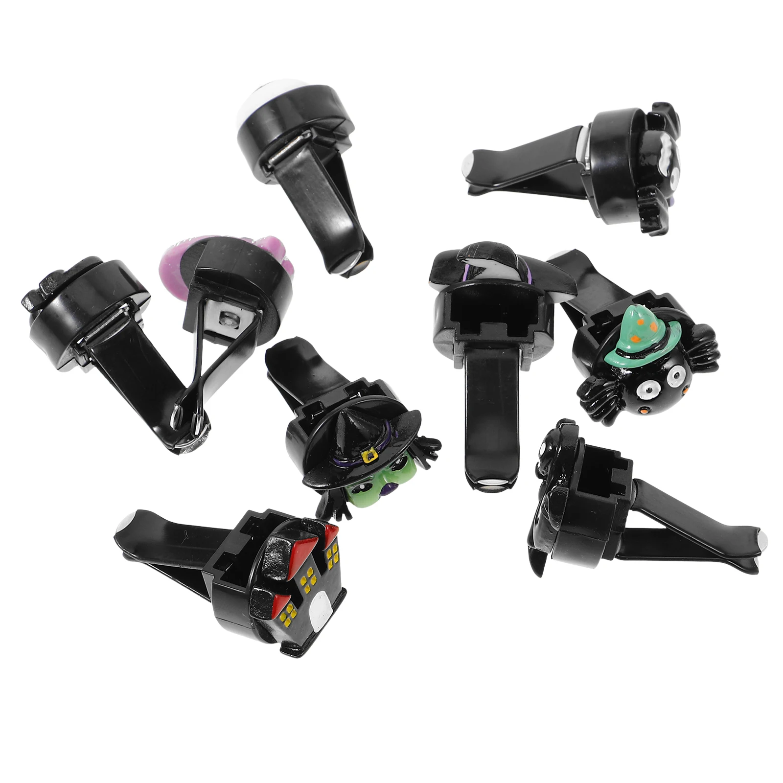 

9pcs Halloween Car Air Vent Clips Pumpkin Perfume Long Lasting Fragrance Auto Ventilation Decorations For Car Air Freshener Clip