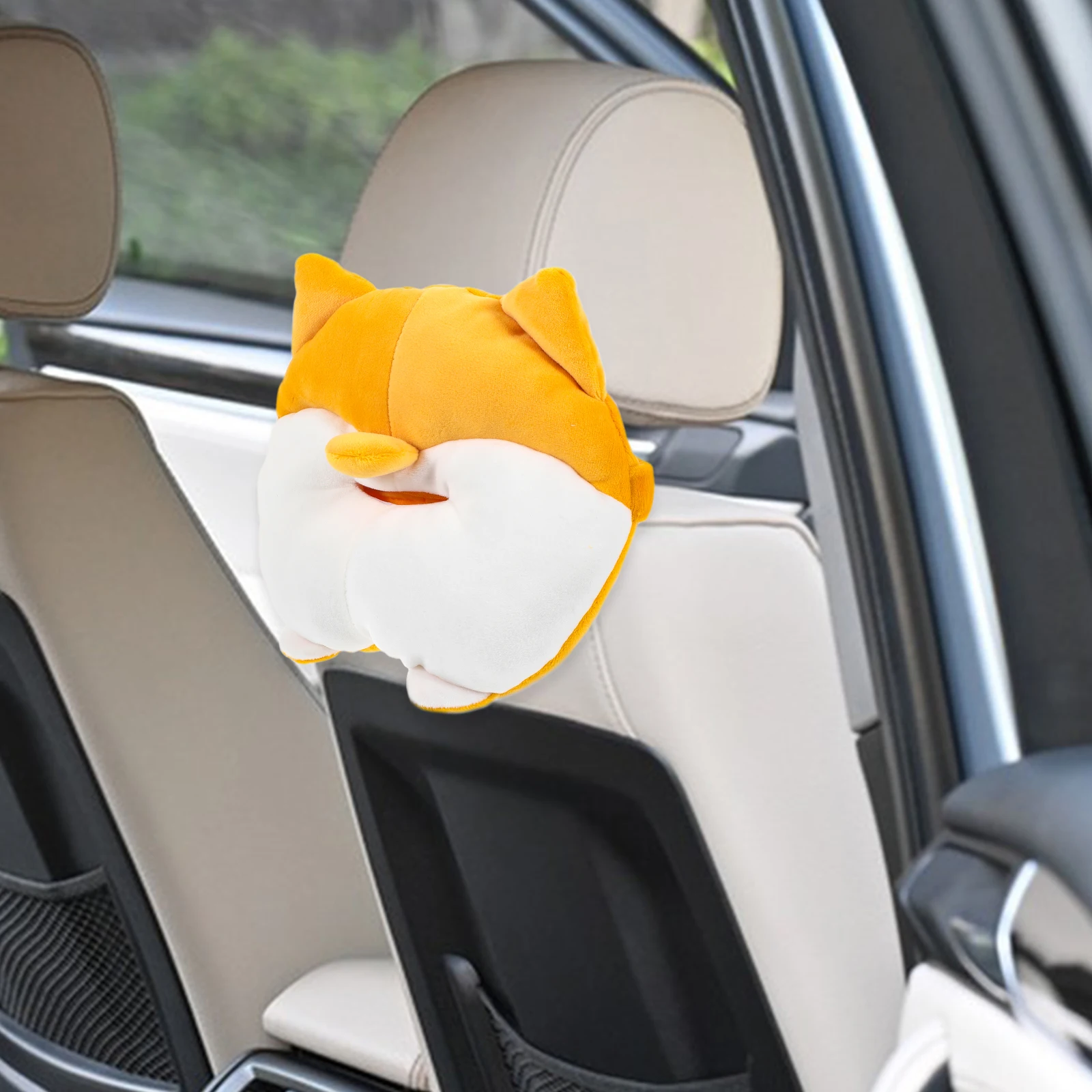 

Corgi Box Animal For Car Holder For Car Travel Home Desk Decorative Tissue Dispenser Tissue Paper Napkin Case