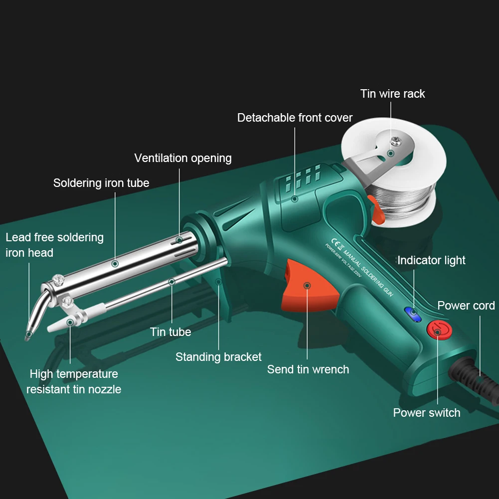 Electric Soldering Iron Gun Machine Internal Heating Soldering Iron Automatically Send Tin Gun Soldering Welding Repair Tool