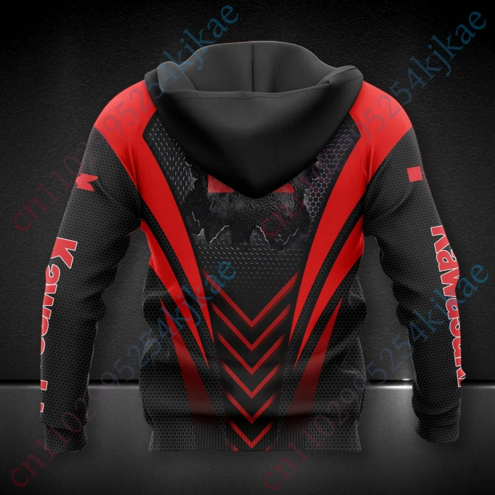 Kawasaki パーカー男性用衣類スポーツ長袖フード付きジップアップ原宿フード付きスウェットシャツユニセックスカジュアルストリートプルオーバー