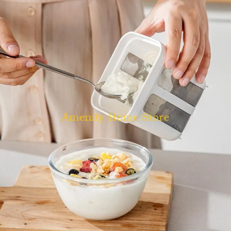 F26C Yogurts Soybean Milk Cheese Whey Separators Coffee Home Yogurts Filter Maker for Yogurts Lover and Baking Expert