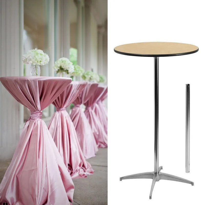 

10Pcs Wedding Hall Decoration Wooden Desktop Cocktail Table Outdoor Activity High Dining Desk For Party Bar Site Layout Props