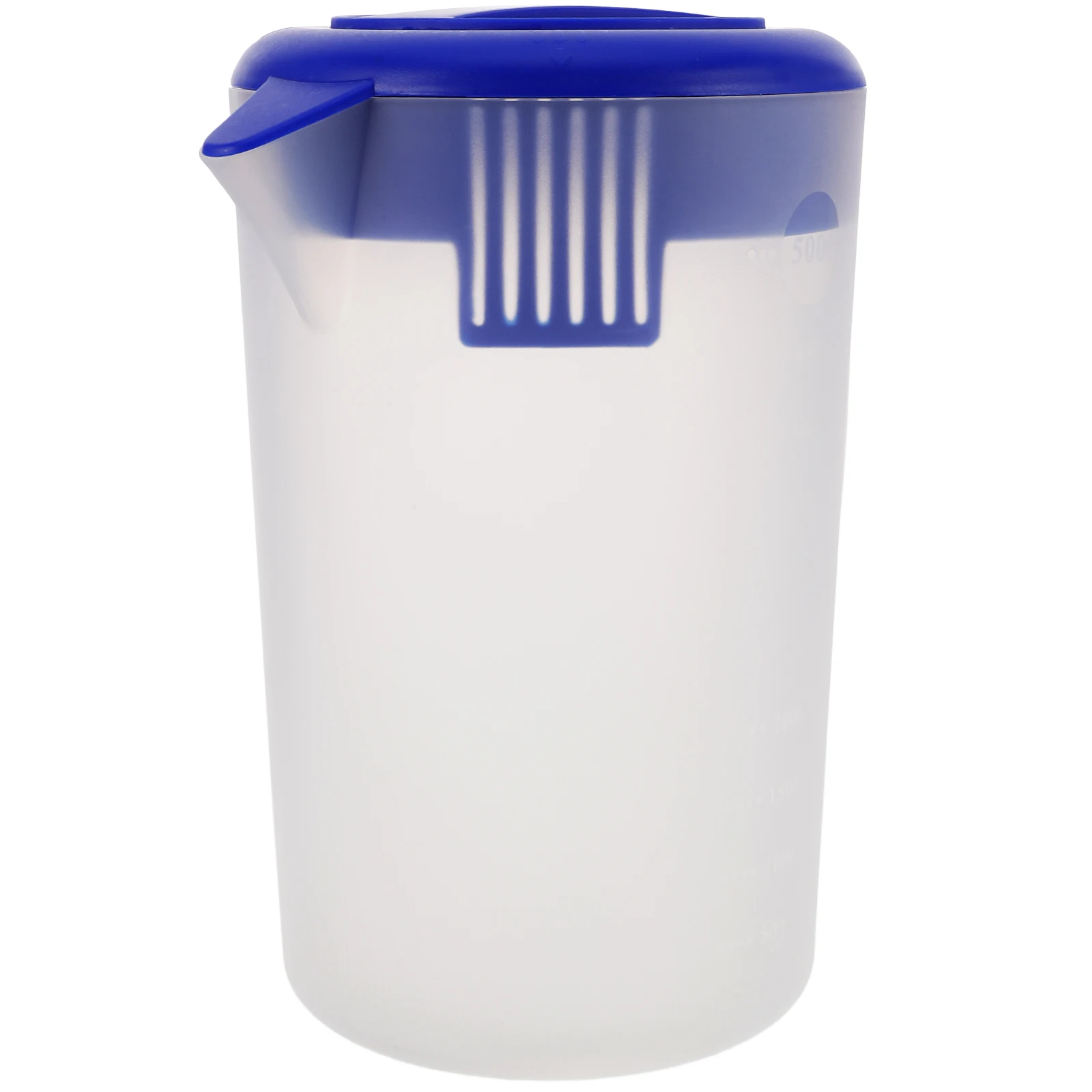 

5L Plastic Water Pitcher Transparent Base Frosted Measurement Marks Comfortable Handle Wide Mouth For Lemonade Iced Tea Cold