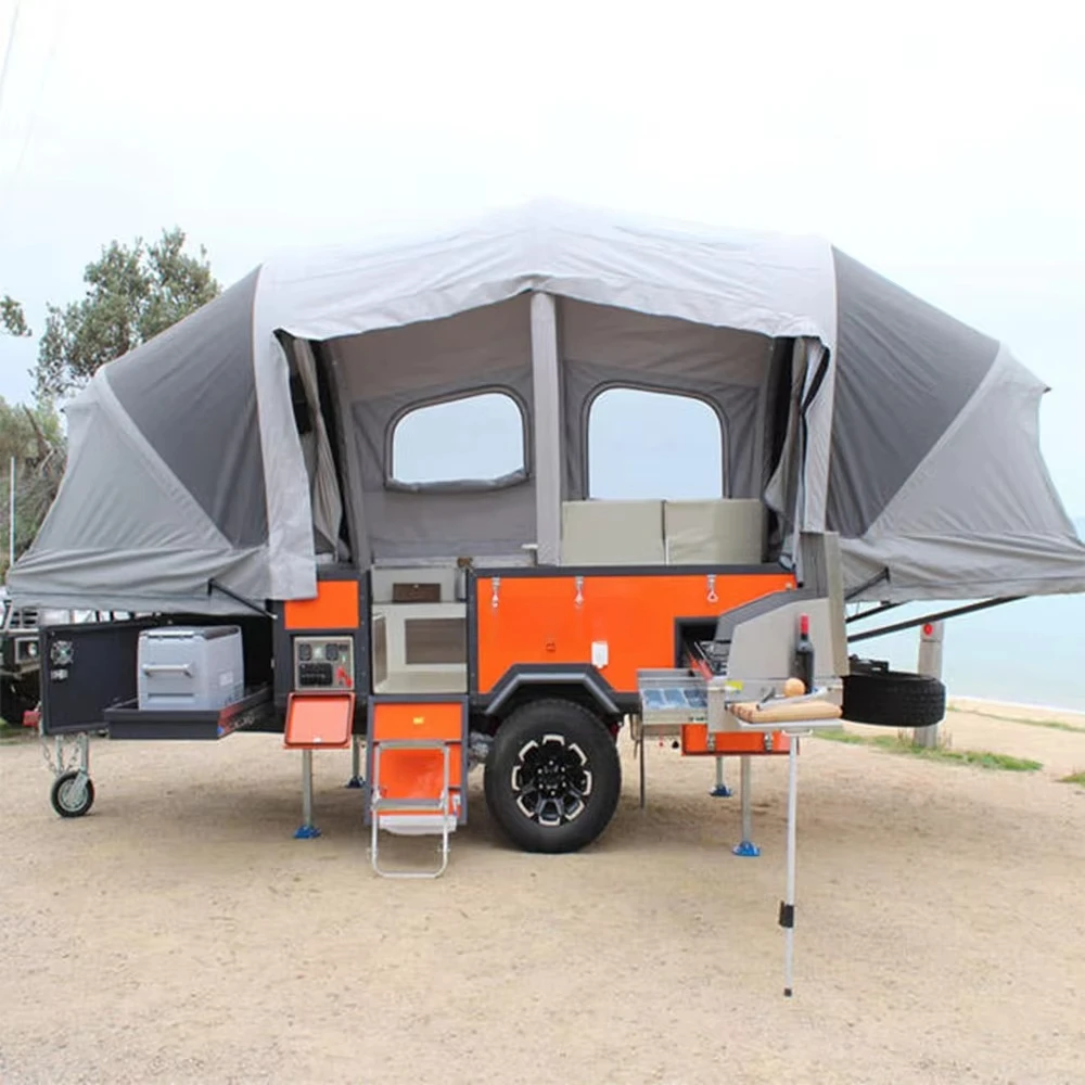 Outdoor Waterproof  Four Seasons Trailer Tent House (no  Included Trailer) Folding Elevated Inflatable Camper Tent