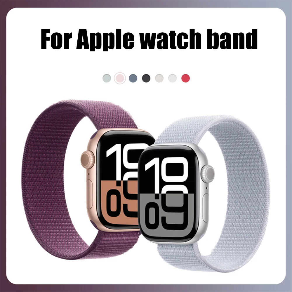 Нейлоновый ремешок с петлей для Apple Watch Band Ultra-2 49 мм 44 мм 45 мм 41-40 мм Sport Pride Браслет iwatch ремешки Series10 9 8 se 7 6 5 4 3