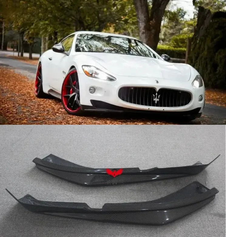 

For Maserati Gran Turismo GT GTS 2007-2013 Real Carbon Fiber Front Lip Splitters Bumper Body Kit Aprons Flaps Cover