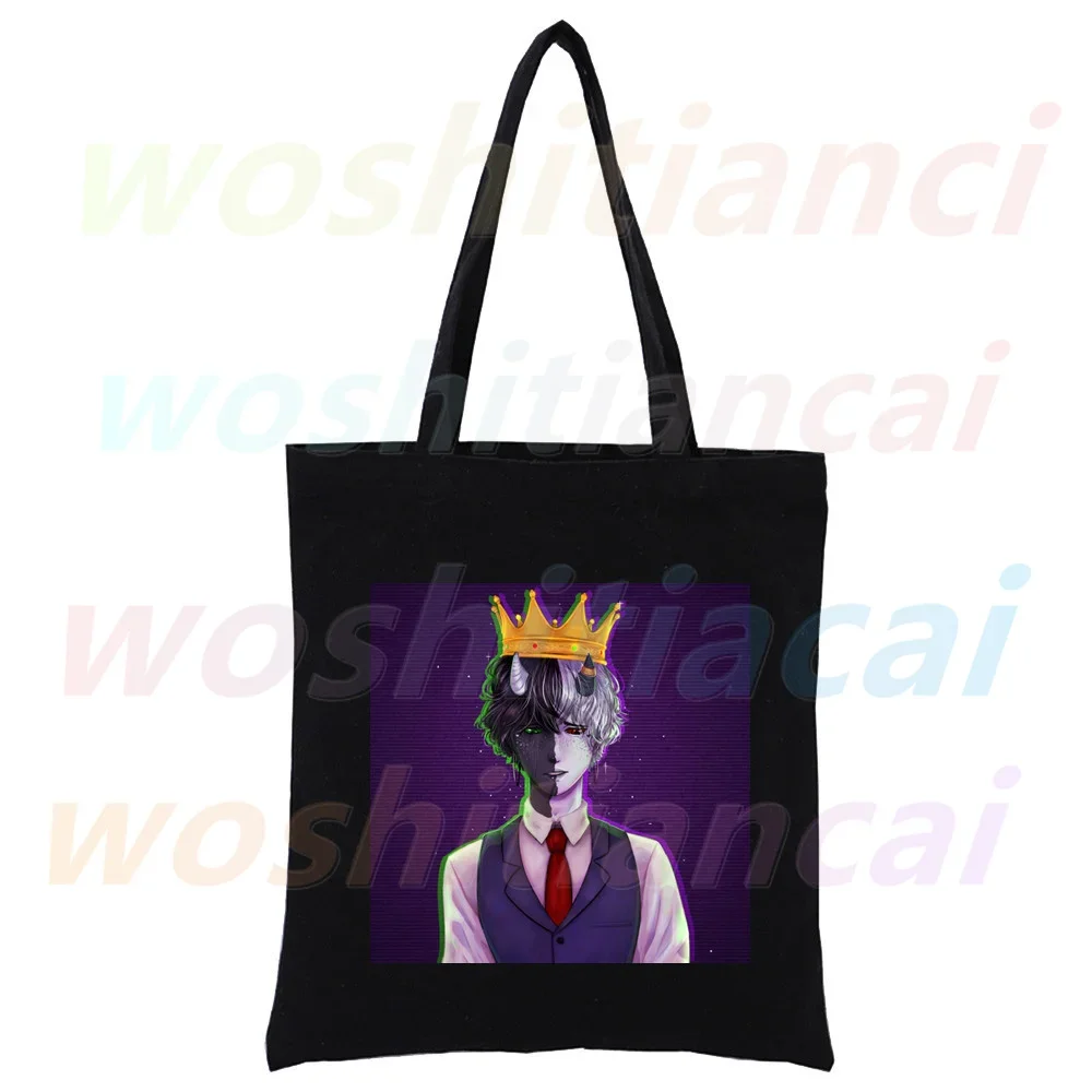 Traum smp ranboo kawaii Cartoon Shopping Leinwand Tasche weibliches Mädchen Tote Eco Shopper Umhängetaschen, Drop Ship