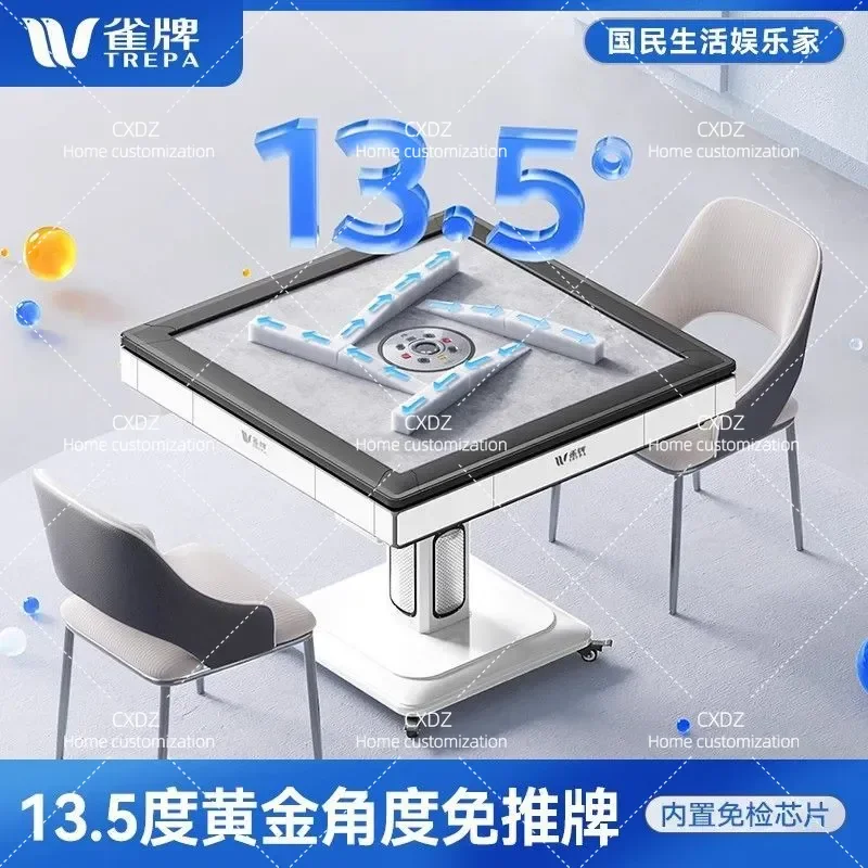 Automatic Mahjong Table Ultra Quiet Folding Design with Glass Feet 6.0mm Ultra Thin Roller Coaster Style New Arrival