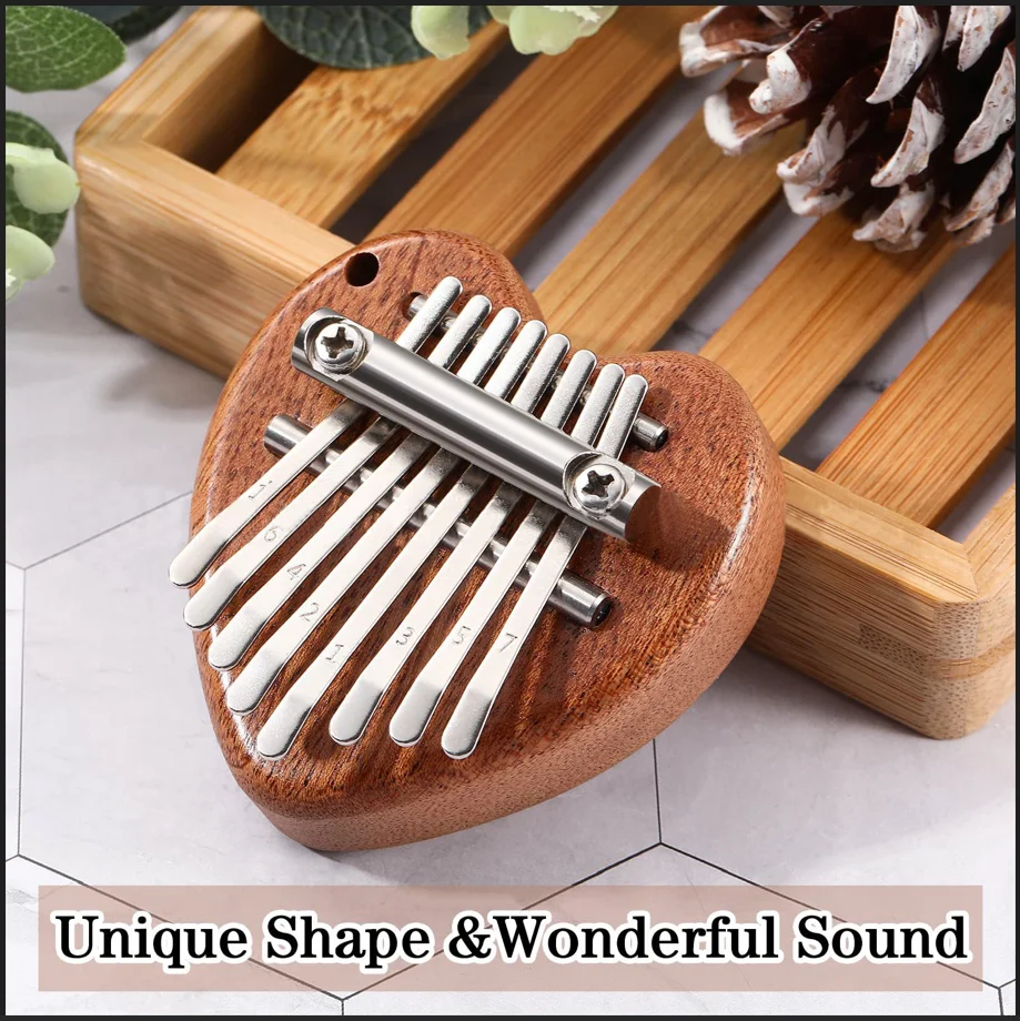 8 Key Mini Wooden Kalimba High Quality Exquisite Finger Thumb Piano Marimba Musical Good Accessory Pendant Gift image 5