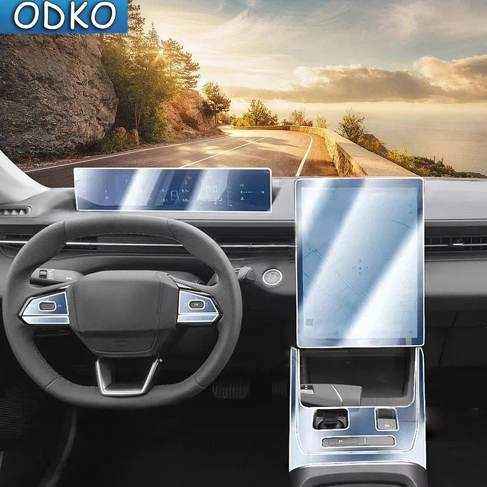 TPU For Changan Eado Plus 2025 2026 Clear Interior Film Sticker LHD RHD Central Control Gear Shift GPS Navigation Anti-scratch