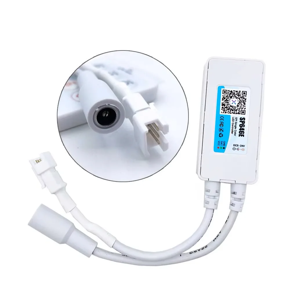 

LED Controller SP63AE Music Controller 2.4G Remote Bluetooth APP Control for SPI DIM RGB RGBW CCT RGBCCT Pixel LED Strip