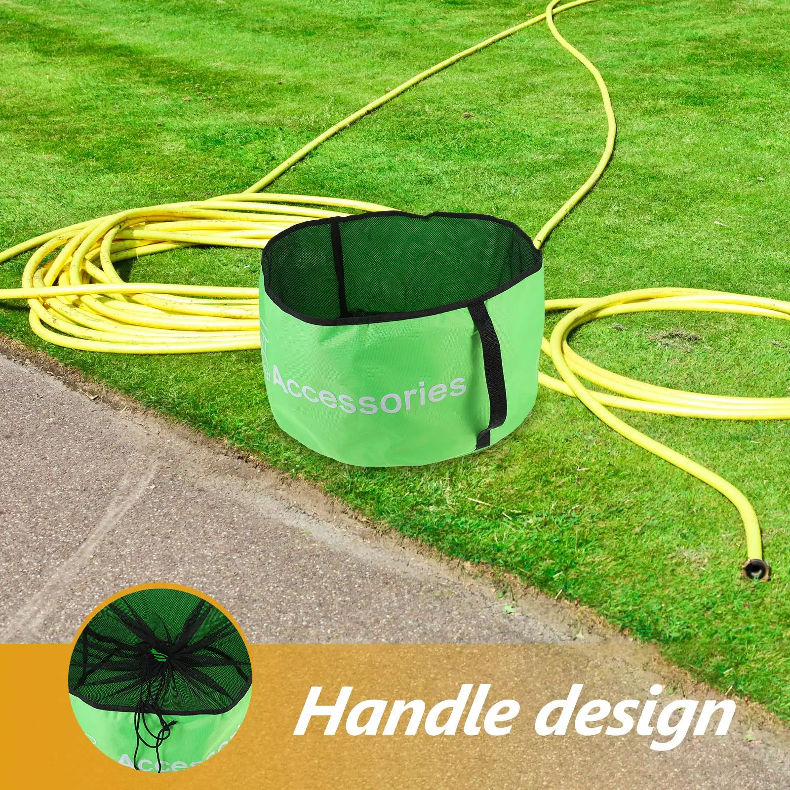 Hose Storage Bag Oxford Cloth RV ganizer Large Capacity Tool Bag Yellow Drawstring Cord Holder Garden Accessory